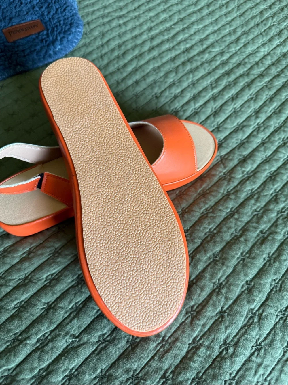 Women’s Clara & Monroe Slingback Sandals in Navy and/or Orange -Size EU41/US10